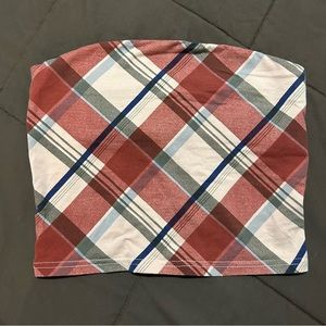 Urban Outfitters Plaid Tube Top